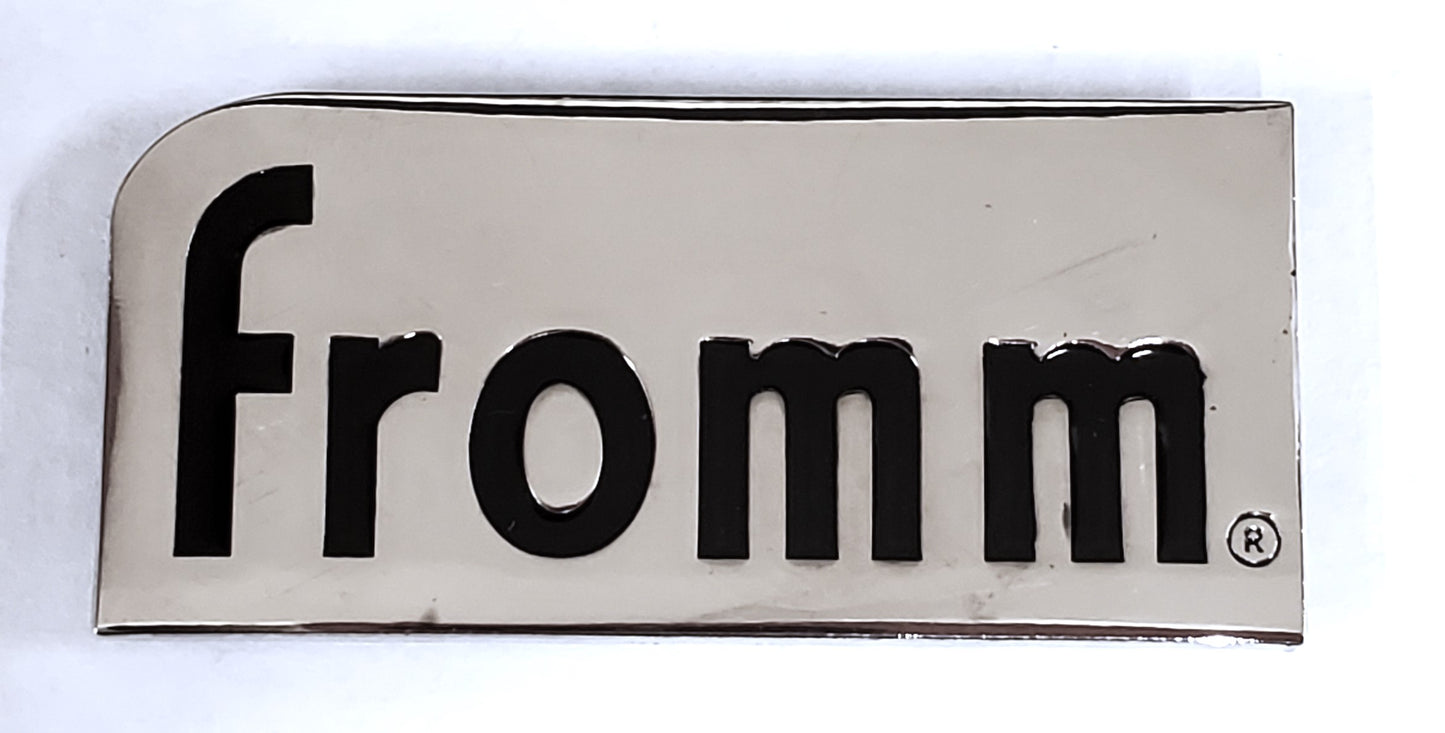 Fromm Black Logo Metal Lapel Pin 2x1" (Magnetic)