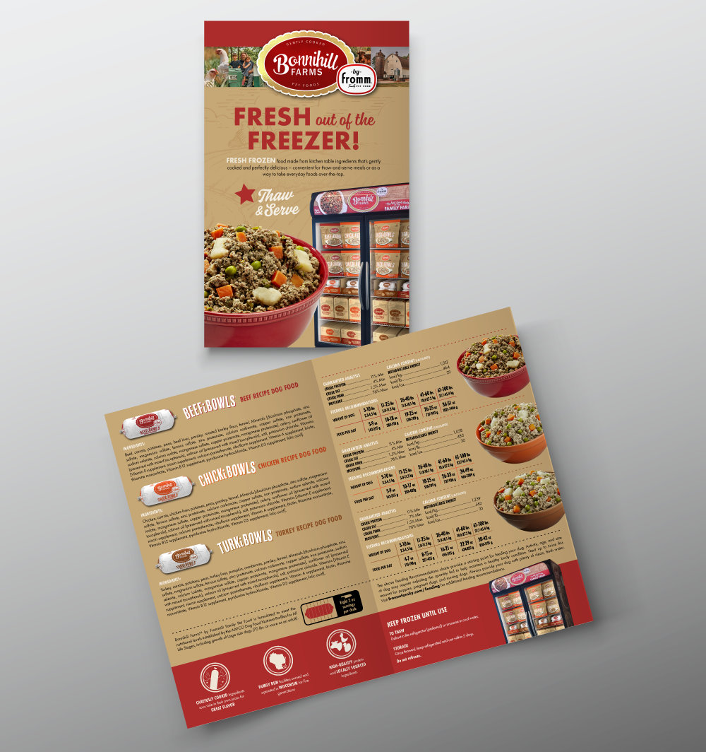 Bonnihill Farms Gently Cooked Dog Food Info Brochure 5.5X8.5"