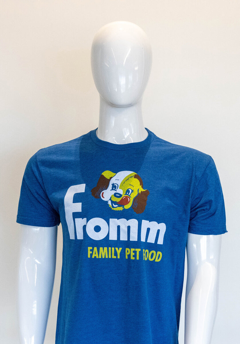 Vintage 'Fromm Family Pet Food' with Ernie Short Sleeve T-Shirt (blue)
