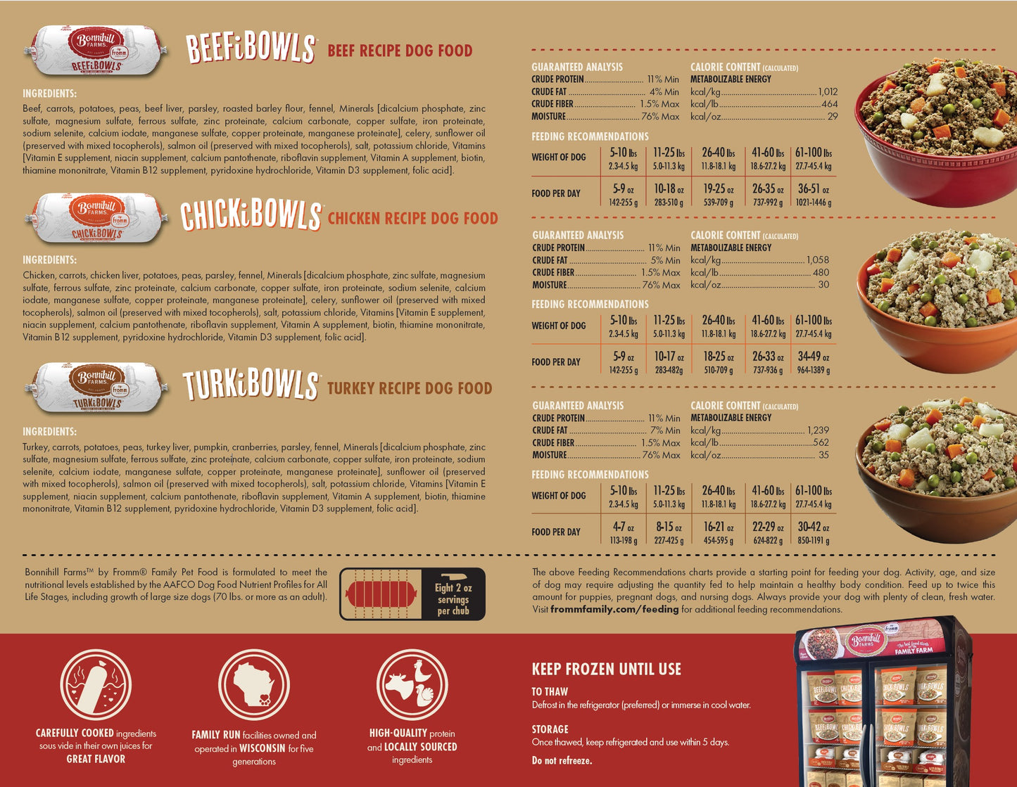 Bonnihill Farms Gently Cooked Dog Food Info Brochure 5.5X8.5"