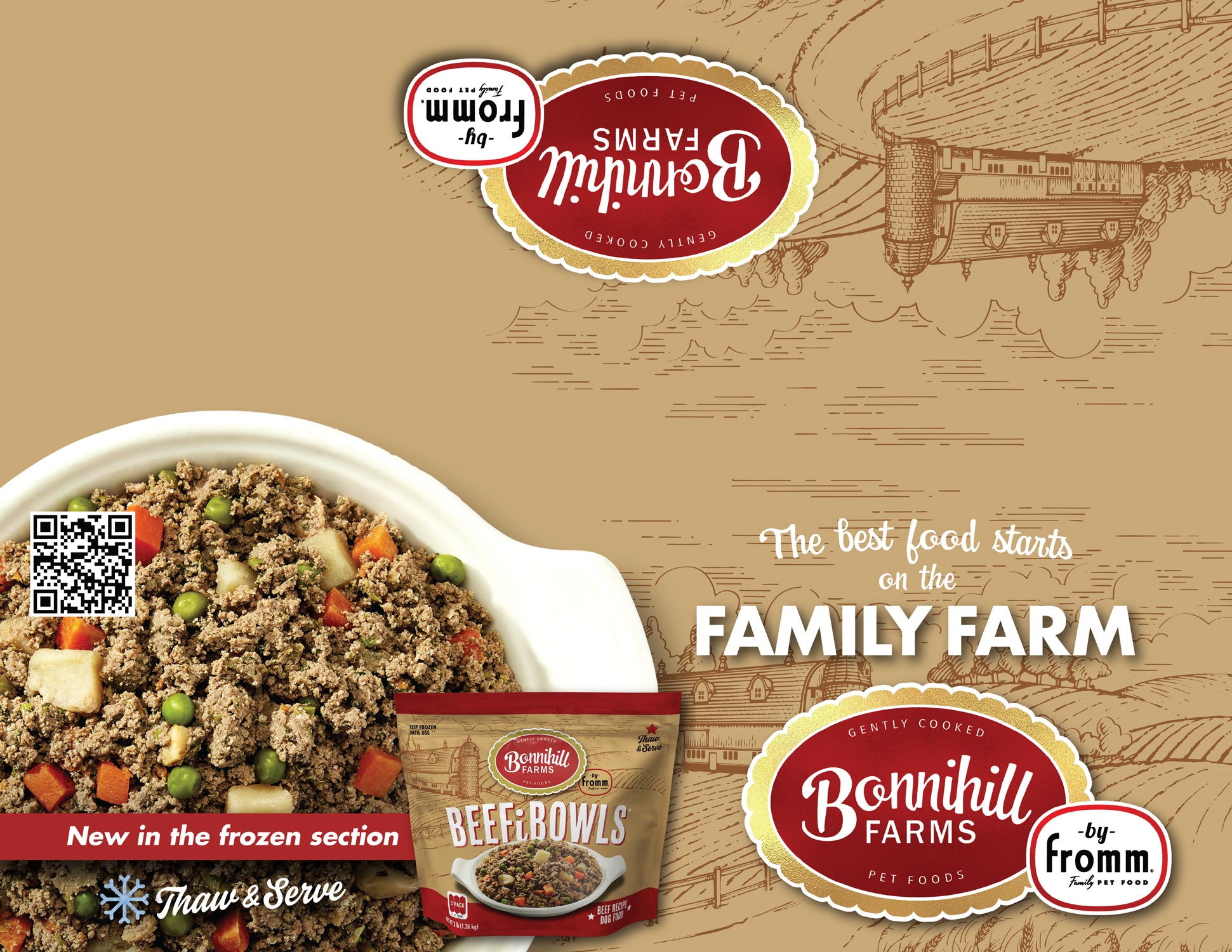 Bonnihill Farms by Fromm 2 Sided Shelf Talker