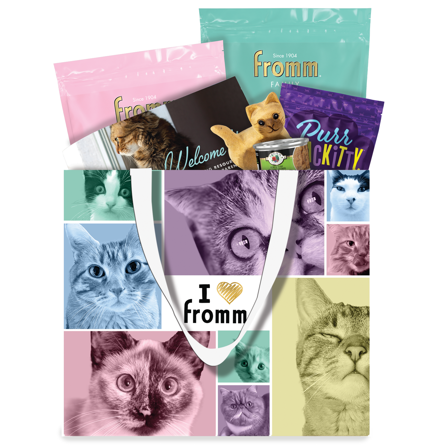 "I ❤️ Fromm" Cat Tote Bag