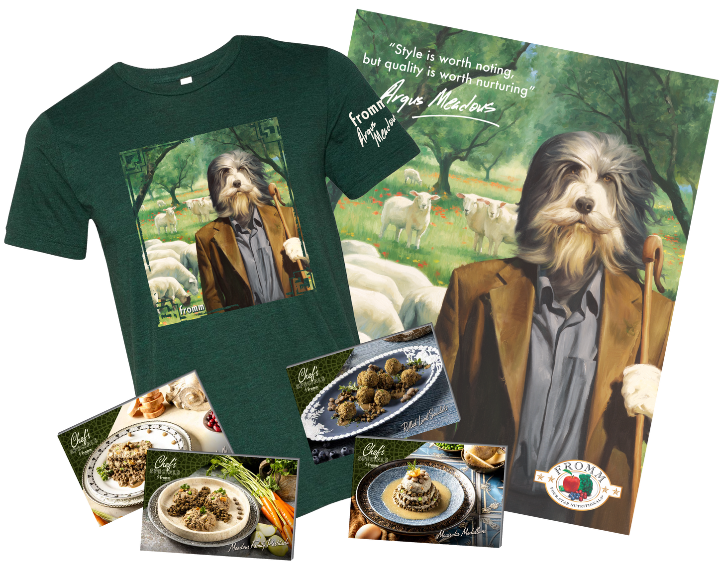 Chef's Specials Argus Meadous | Merchandise Kit: Shirt + Posters + Recipe Cards
