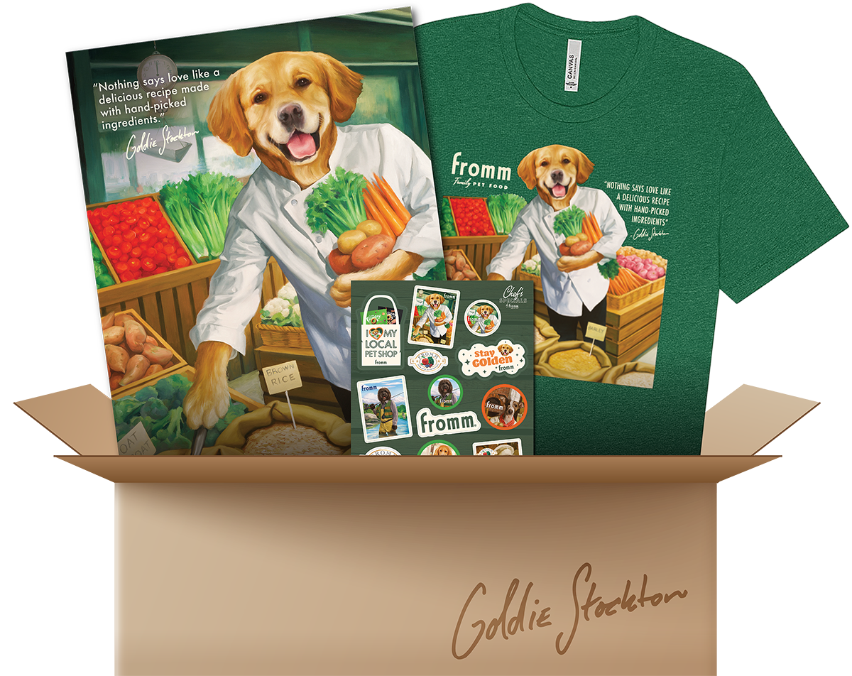 Chef's Specials Goldie | Merchandise Kit: Shirt + Poster + Sticker Sheet