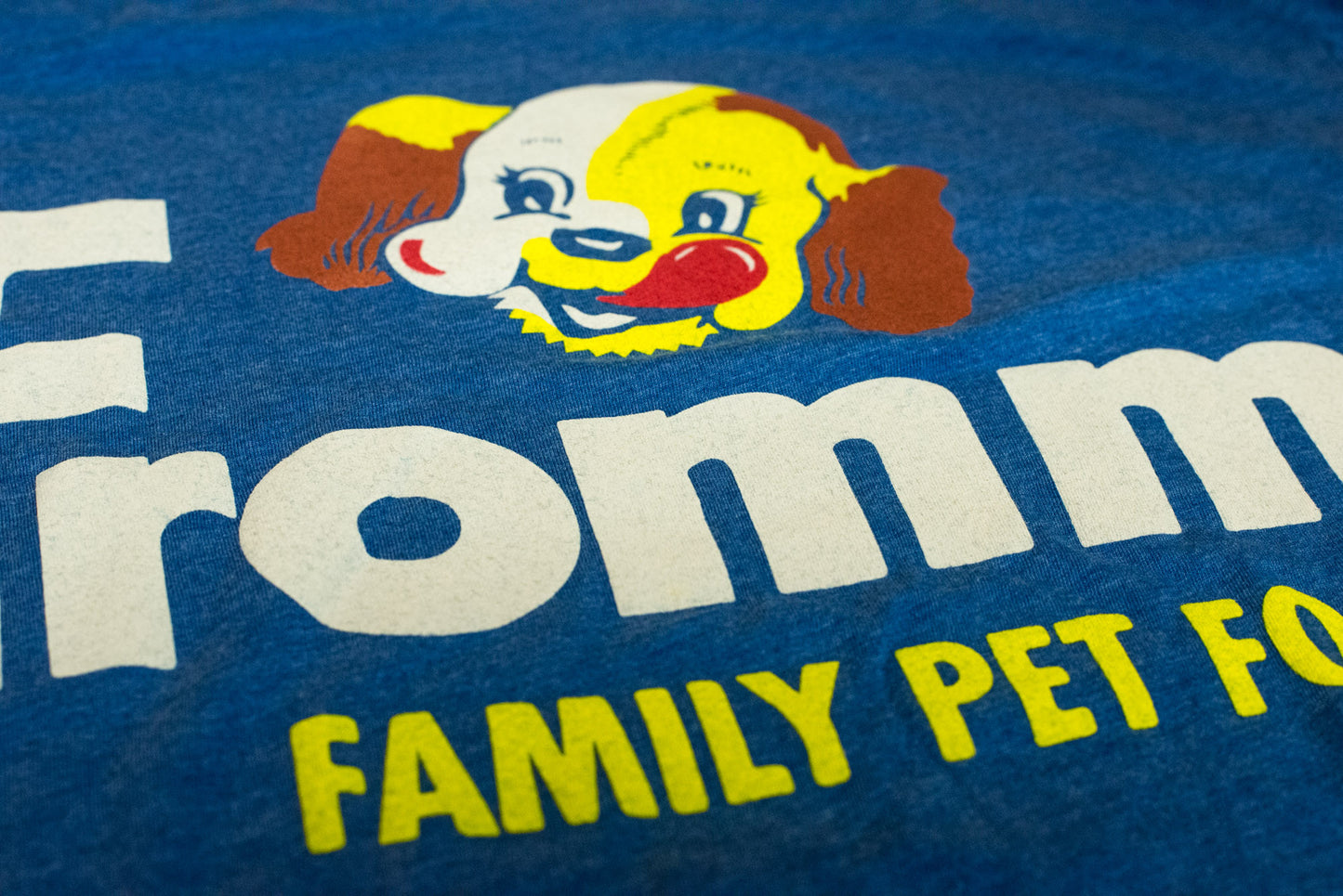 Vintage 'Fromm Family Pet Food' with Ernie Short Sleeve Tee (blue)