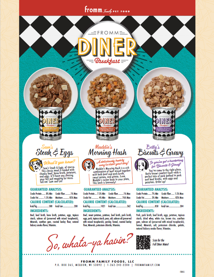 Diner Breakfast Info Sheet 8.5x11" Double-sided (25-pack)