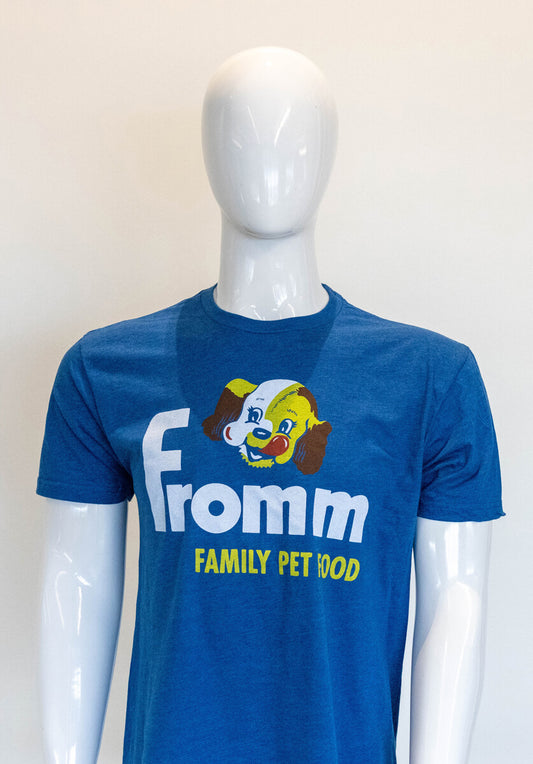 Vintage 'Fromm Family Pet Food' with Ernie Short Sleeve T-Shirt (blue)