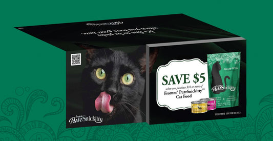 Fromm PurrSnickitty "Save $5" Coupon Pad Shelf Talker