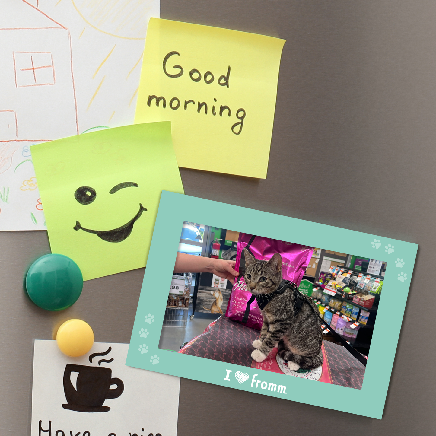 "I ❤️ Fromm" Cat Picture Frame Magnet