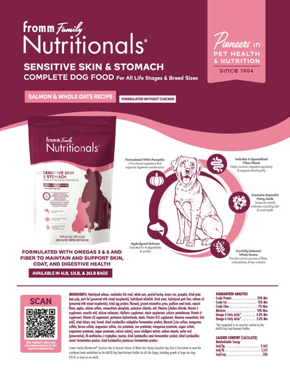 Fromm Nutritionals | Printable Dog Dry Sell Sheets