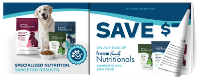Fromm Nutritionals |  "Save $7" Coupon Pad Shelf Talker