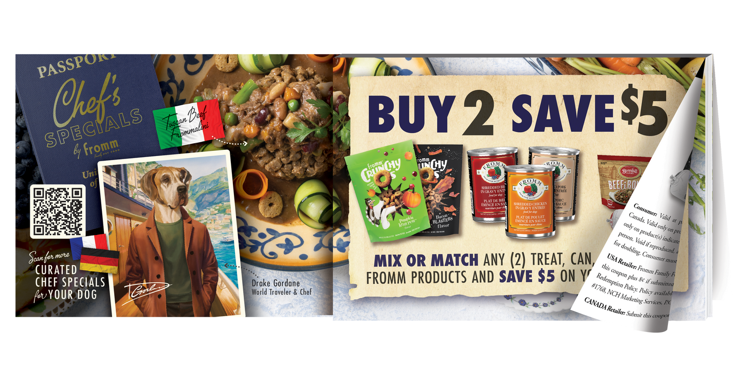 Chef's Specials Drake | Coupon Pad Shelf Talker 11x8.5"