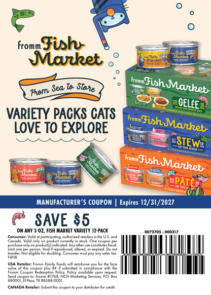 Fish Market | $5 Off Postcard Coupon (25 pack)
