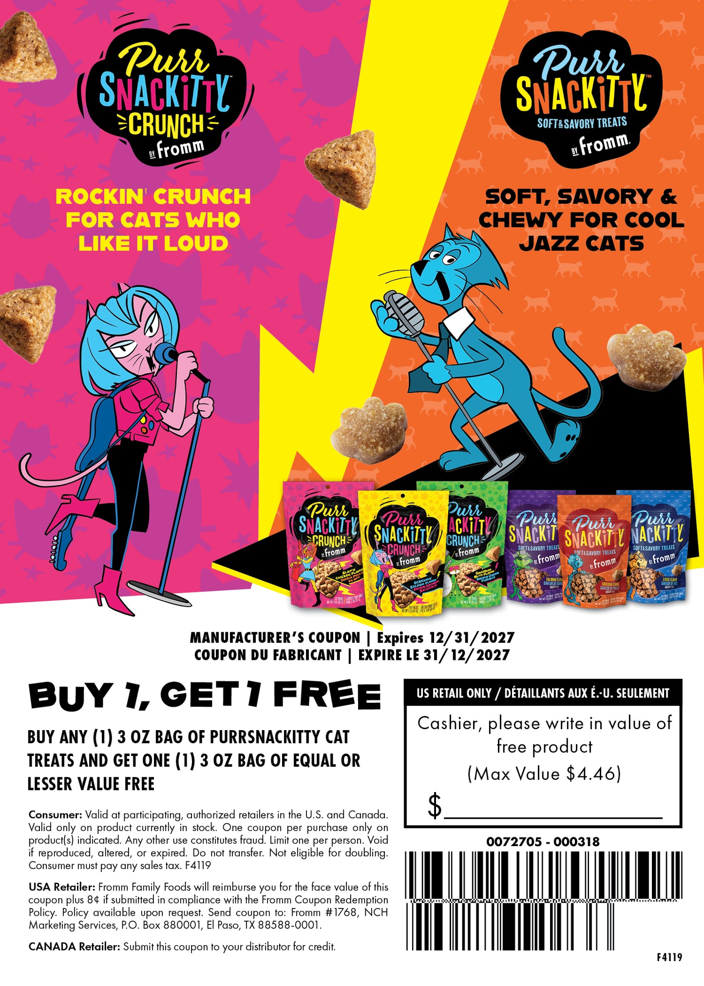 PurrSnackitty | $5 Off Postcard Coupon (25 pack)
