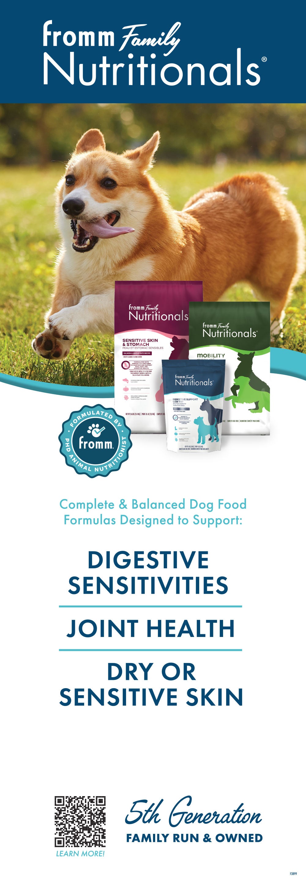 Fromm Nutritionals | Dry Dog Aisle Violator Sign 9" x 26"