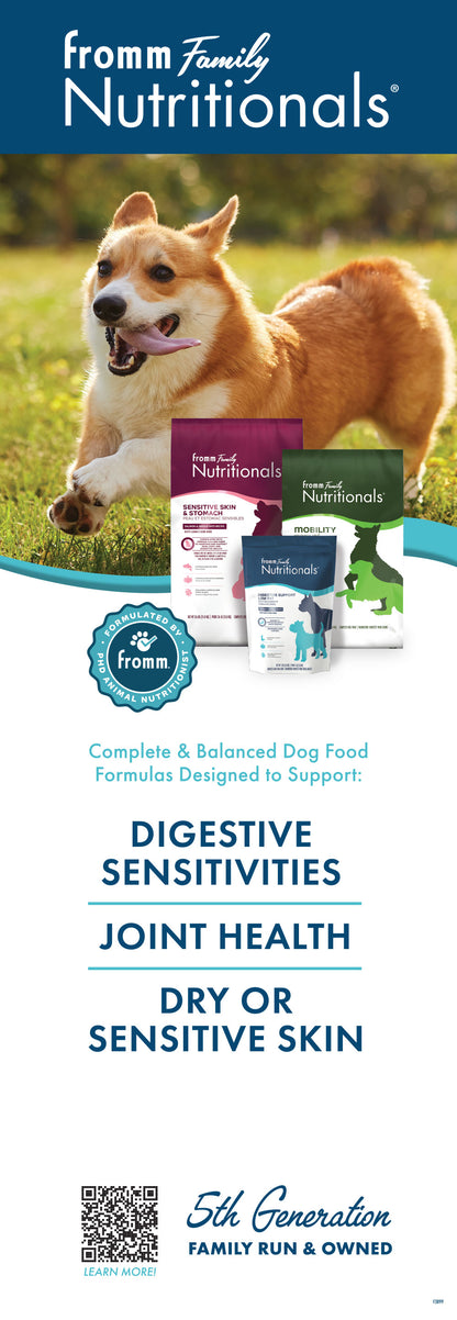 Fromm Nutritionals | Dry Dog Aisle Violator Sign 9" x 26"