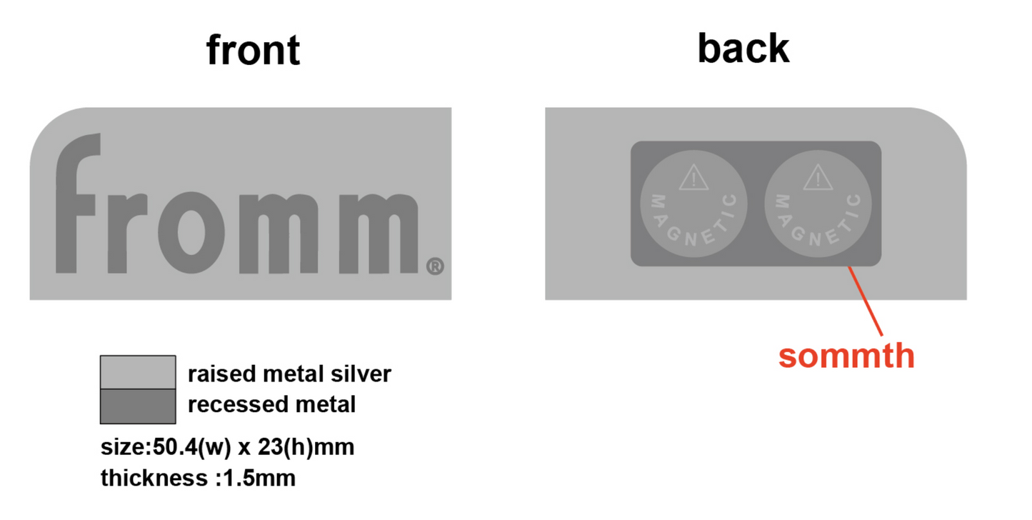 Fromm Logo Metal Lapel Pin 2x1" (Magnetic)
