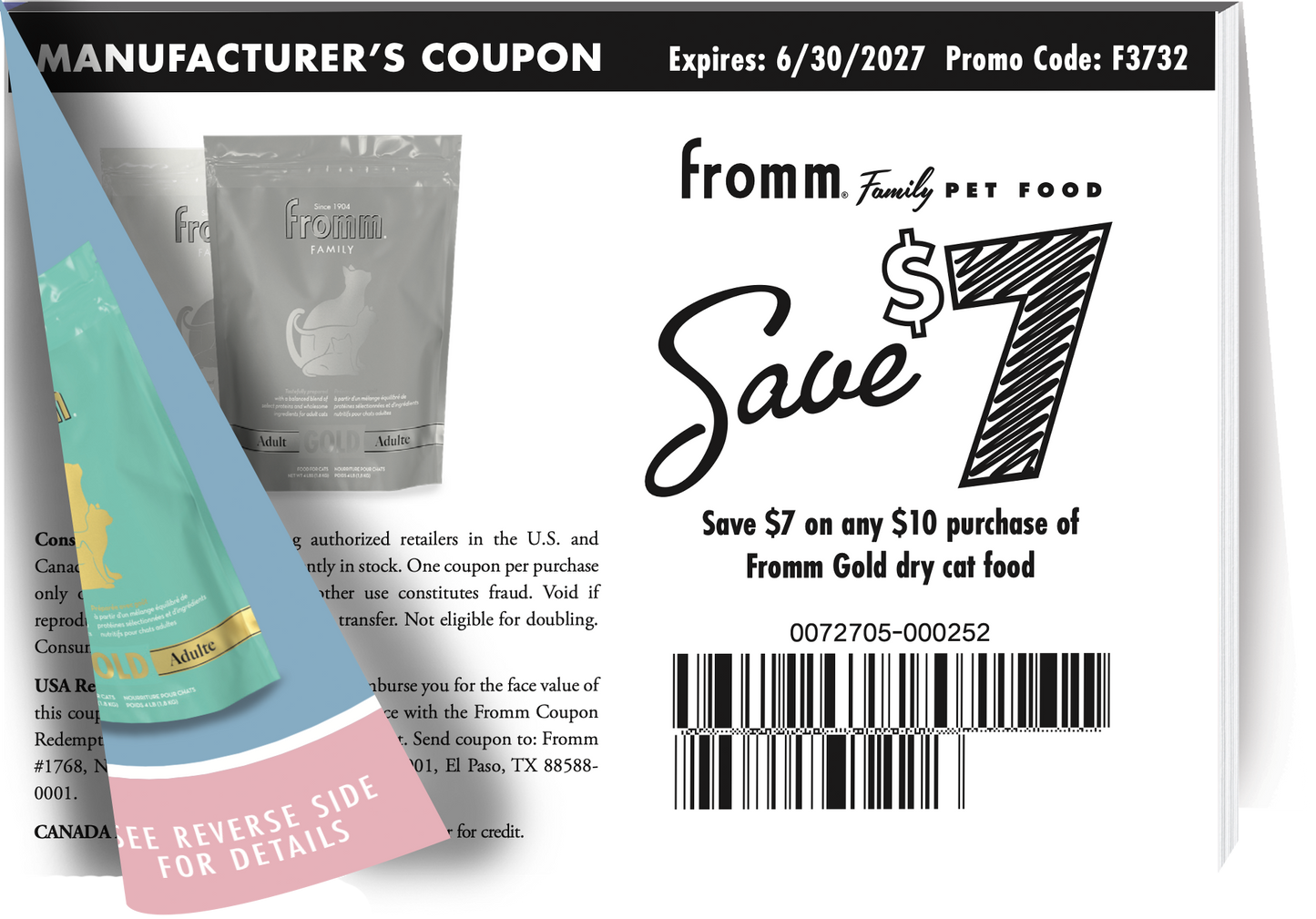 A Purrfect Home Save $7 | Coupon Pad Shelf Talker 11x8.5"