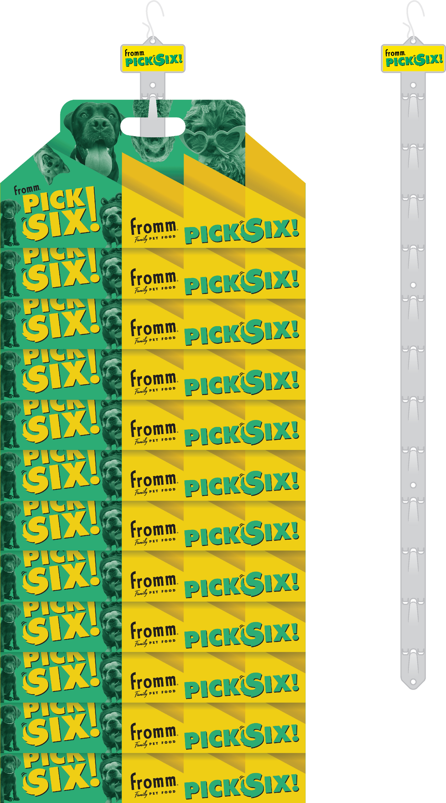 Pick Six | Clip Strip with S-hook