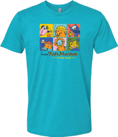 Fish Market Cat Food Mixers Short Sleeve T-Shirt